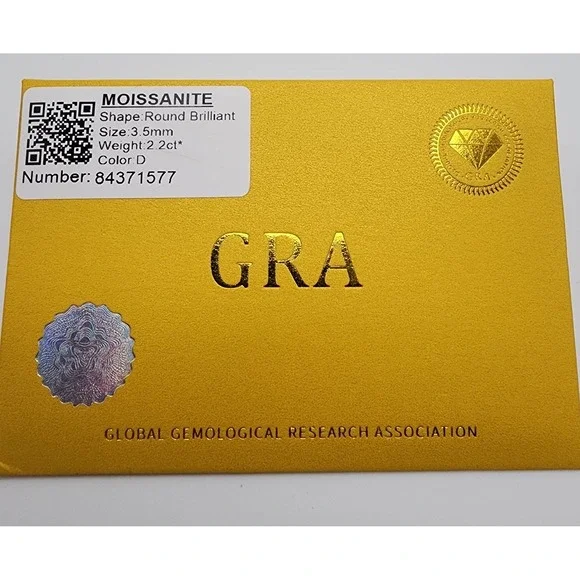 2.2 CTW Moissanite Waterfall Pendant  925 Silver GRA Certified Brilliant Jewelry - Picture 7 of 16